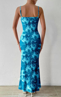 Women's Dresses Blue Jean Print Sleeveless Strapless Midi Bodycon Maxi Dress 2024 Sexy Vestidos Club Party Evening Sundress