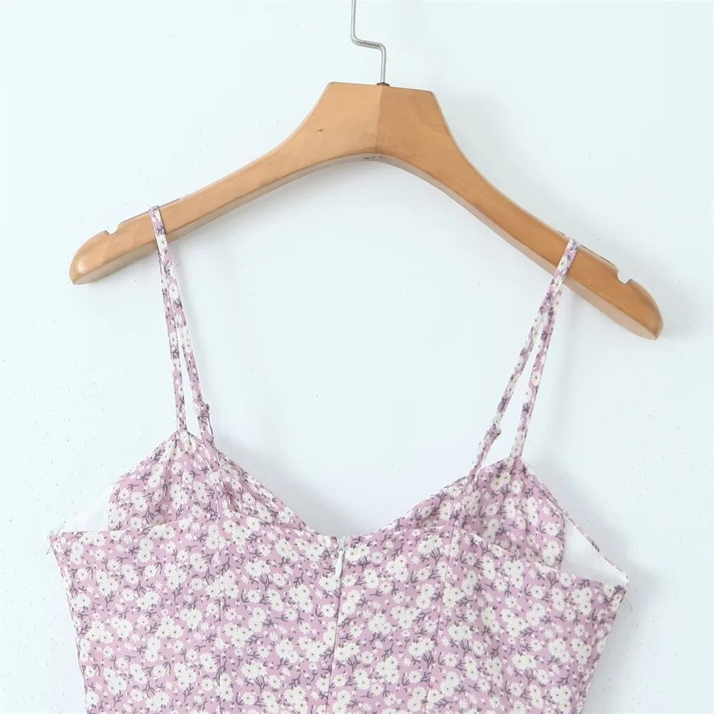 Taop&Za 2024 Summer New Product Women's Fashionable Style, Slim Fit, Sexy Tie up, Hanging Strap, Skirt, and Dress