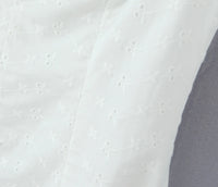 Sexy White Embroidery Flower Roll up Collar Off Shoulder Low Waist Ruched Pleated Swing Mini Dress Women Sexy Summer Robe Party