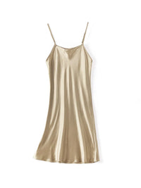 SuyaDream Woman Mini Dress 19mm 100%Real Silk Sleeveless Solid Spaghetti Strap Sleep Dresses 2025 Elegant Chic Clothes