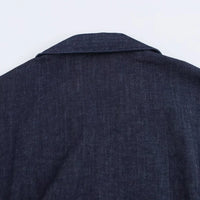 ETJ 2025 traf Spring New 1975 series denim MIDI dress with lapel side zipper fashion wrinkle waist slim elegant dress