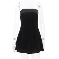 WhereMery Sexy Off Shoulder Backless Mini Dress Elegant Sleeveless Slim A-line Dresses Fashion Evening Club Party Women Vestidos