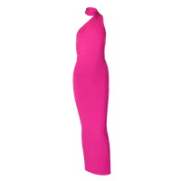 Hugcitar One Shoulder Backless Adjustable Scarf Loop Ruched Sexy Maxi Dress 2024 Women Elegant Y2K Streetwear Festival Outfit