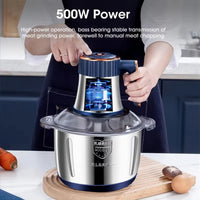 Electric Meat Grinders 5L Food Crusher Stainless Steel Multifunctional Vegetable Slicer Processor Blenders