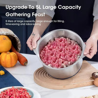 Electric Meat Grinders 5L Food Crusher Stainless Steel Multifunctional Vegetable Slicer Processor Blenders