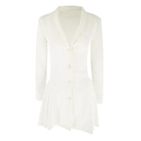 Solid Sexy A-Line Dresses New Autumn Women Streetwear Fashion Long Sleeves V-Neck Casual Slim Dress Club Party Female Dresses