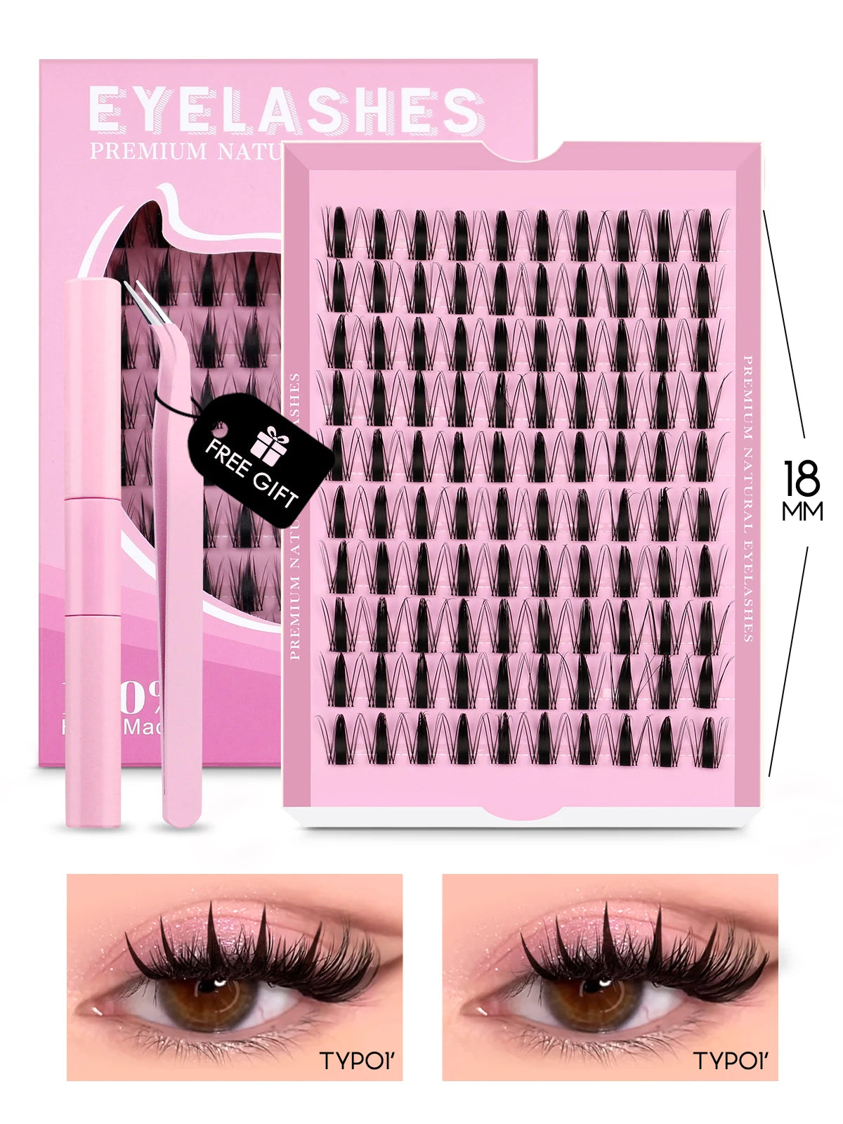 GROINNEYA Cluster Lashes Kit Manga