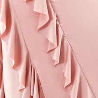 Mozision Elegant Ruffle Sexy Maxi Dress Women Spaghetti Strap Flower Sleeveless Backless High Split Club Party Evening Dress