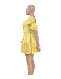 BAMBOOBOY Short Sexy Sleeve Mini Dress Women Summer Slash Neck Off Shoulder Bow Elegant Party Single Breasted Dresses for Women