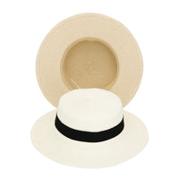 21 Color Square Buckle Dome Panama Lafite Flat Straw Hat