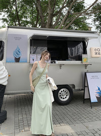 Design Sense Graceful Vest Sling Dress