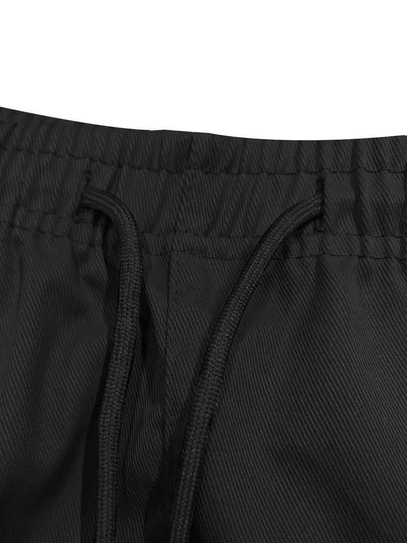 Men's casual trendy printed work pants, daily leisure, shopping, beach walks