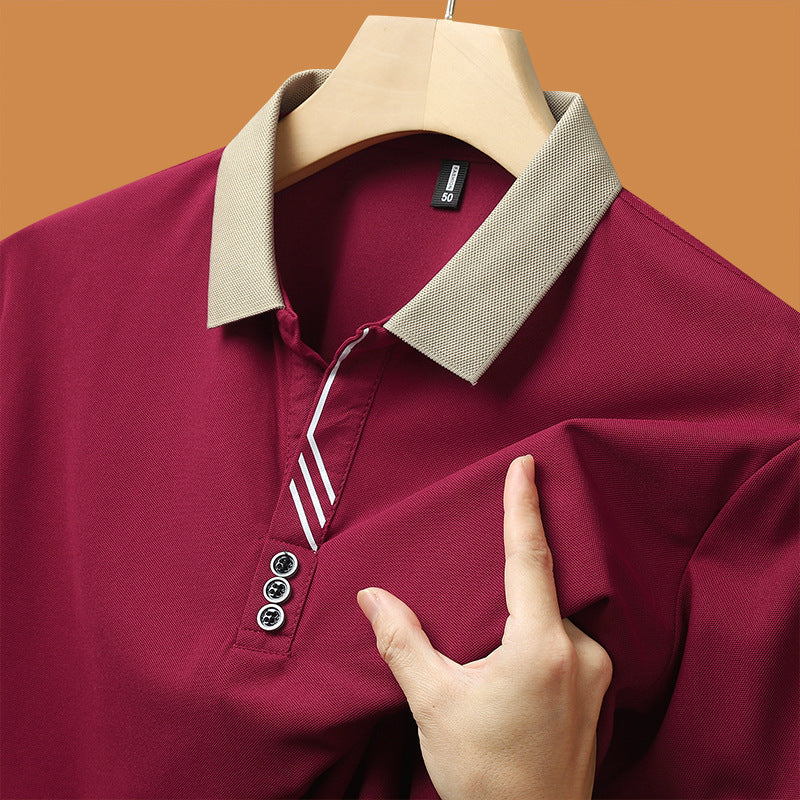 Men's Short-sleeved T-shirt Lapel Polo Shirt