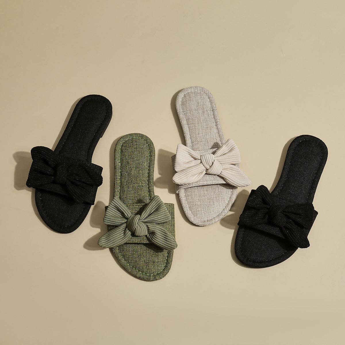 Soft Bottom Outdoor Women's Sandals With Bowknot