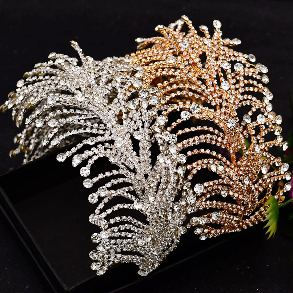Handmade Chain Rhinestone Soft Silk Hair Accessories