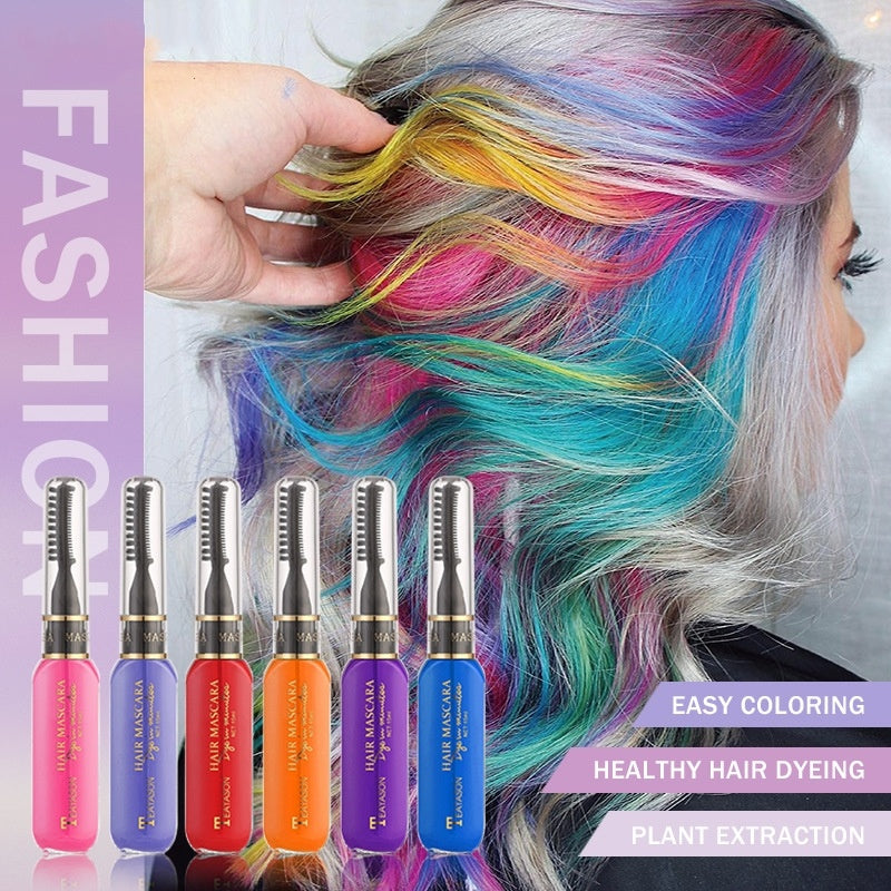 Popular Ear Hanging Highlight Disposable Hair Dye Gradient Color Grandma Gray Blue Purple White Green