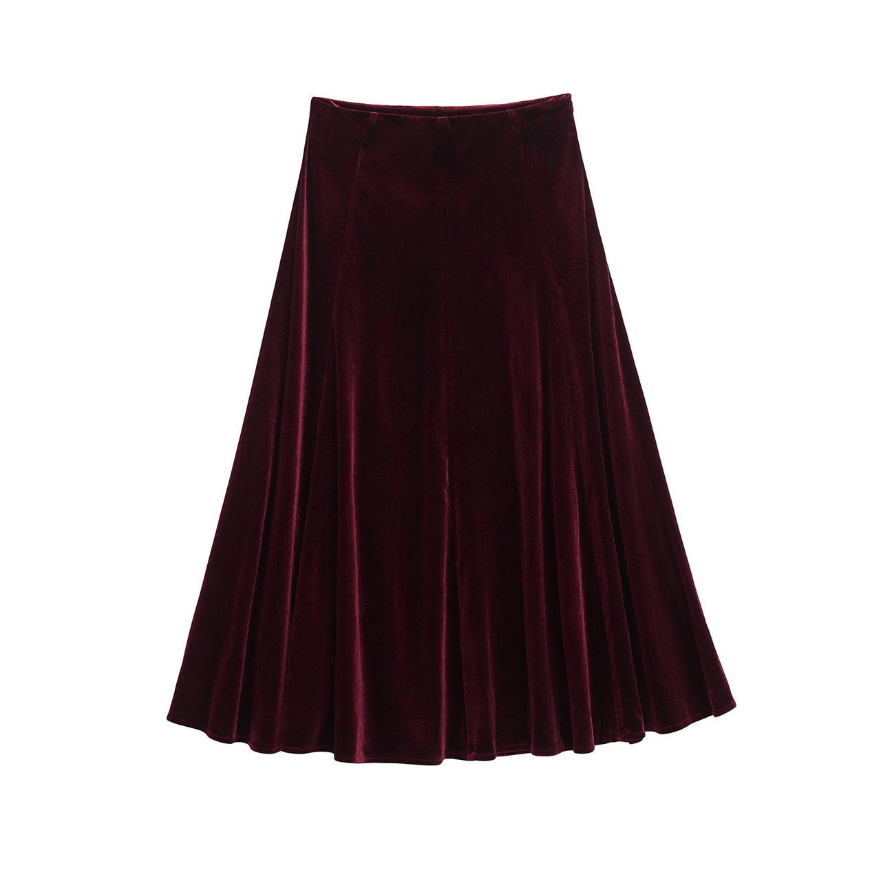 European And American Fashion Velvet Temperament Wave Skirt