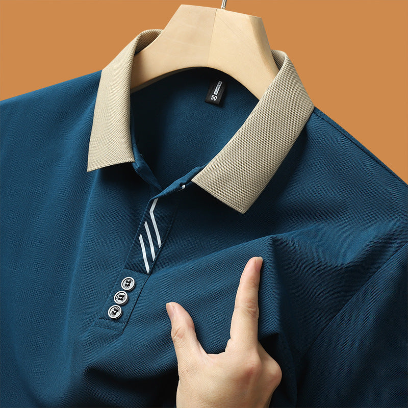 Men's Short-sleeved T-shirt Lapel Polo Shirt