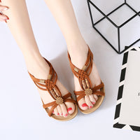 Beaded Weave Roman Sandals