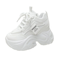 Platform Lace-up Fashion Solid Color Simple Casual Shoes