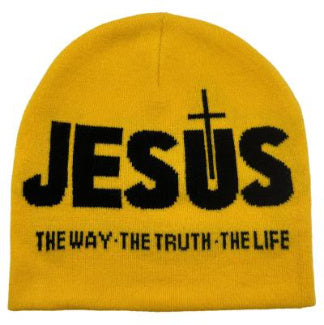 Jacquard Brimless Knitted Hat Letters Autumn And Winter Wool Sleeve Cap