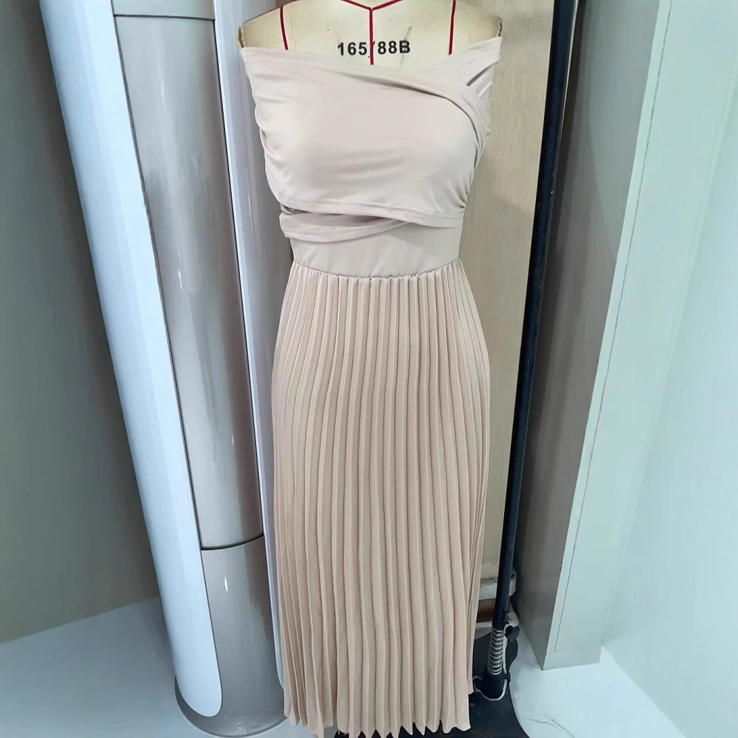 Women's Fashion Personality Pleated French Dress