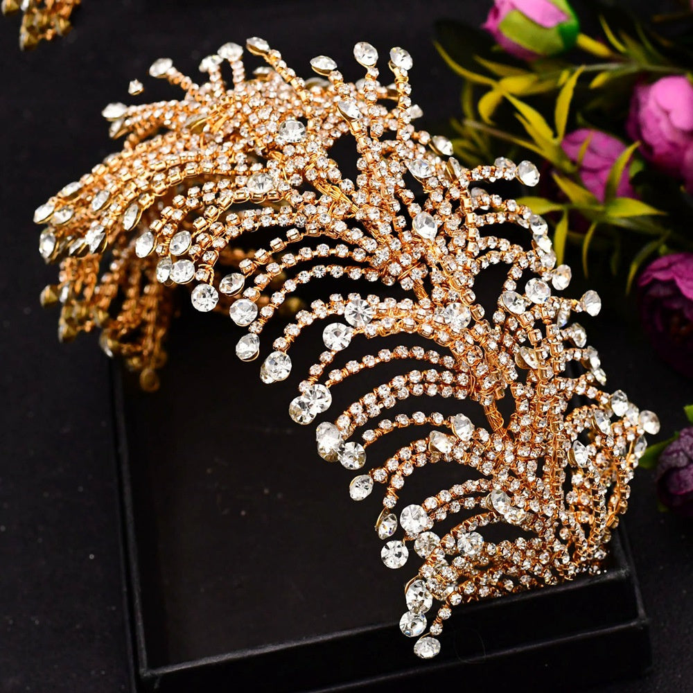 Handmade Chain Rhinestone Soft Silk Hair Accessories