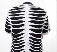 Special-interest Design Hollow Cut Bone T-shirt