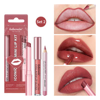 Three Lip Gloss Suit Lasting Waterproof Colorfast