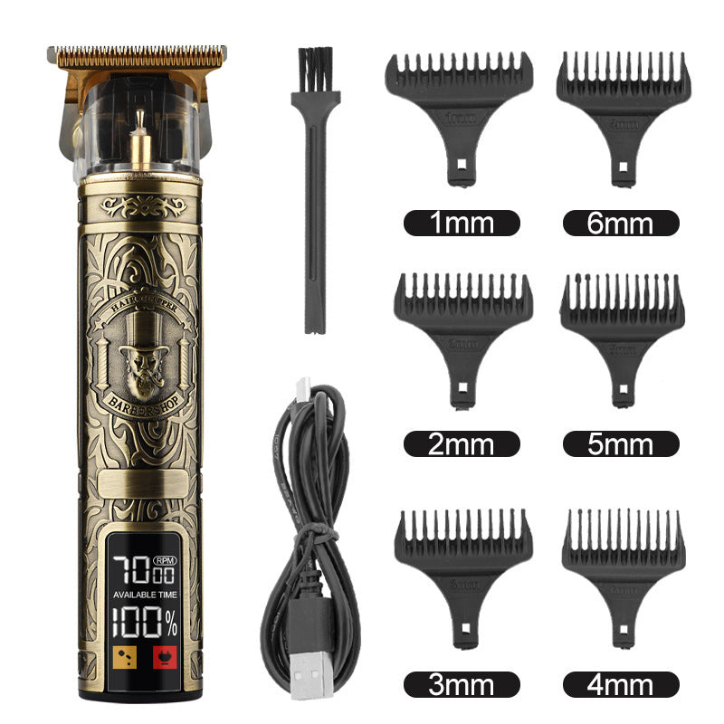 Hair Clipper Electric Electrical Hair Cutter Retro Oil Head Engraving