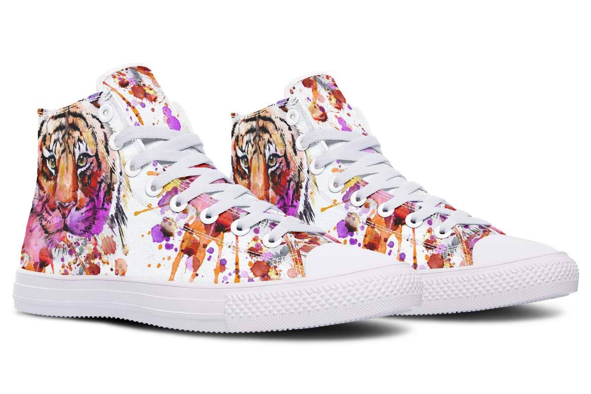 Printed Couple High-top Canvas Shoes