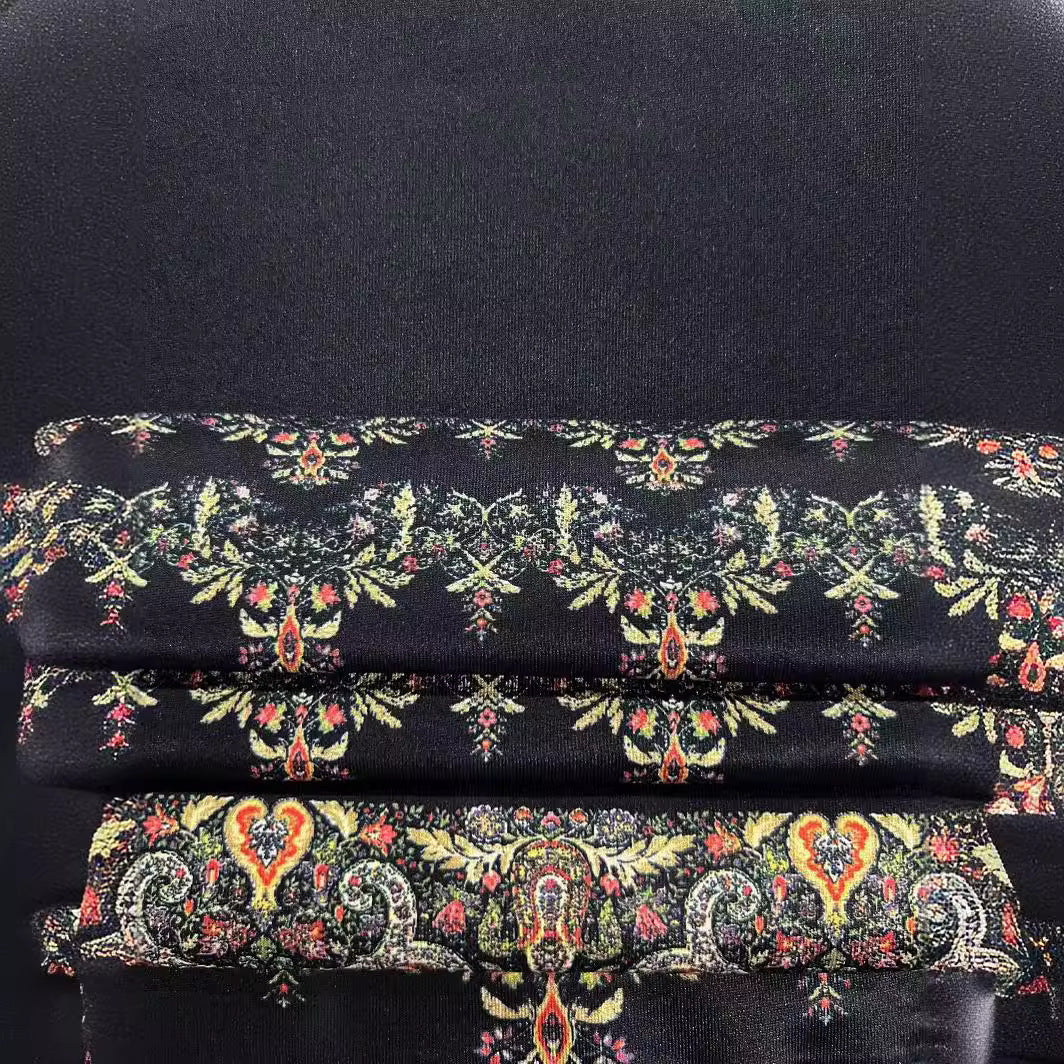 Spring And Summer Women's Elegant Slit Round Neck Dress