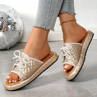 Women's Sandals Plus Size Lace Up Slippers