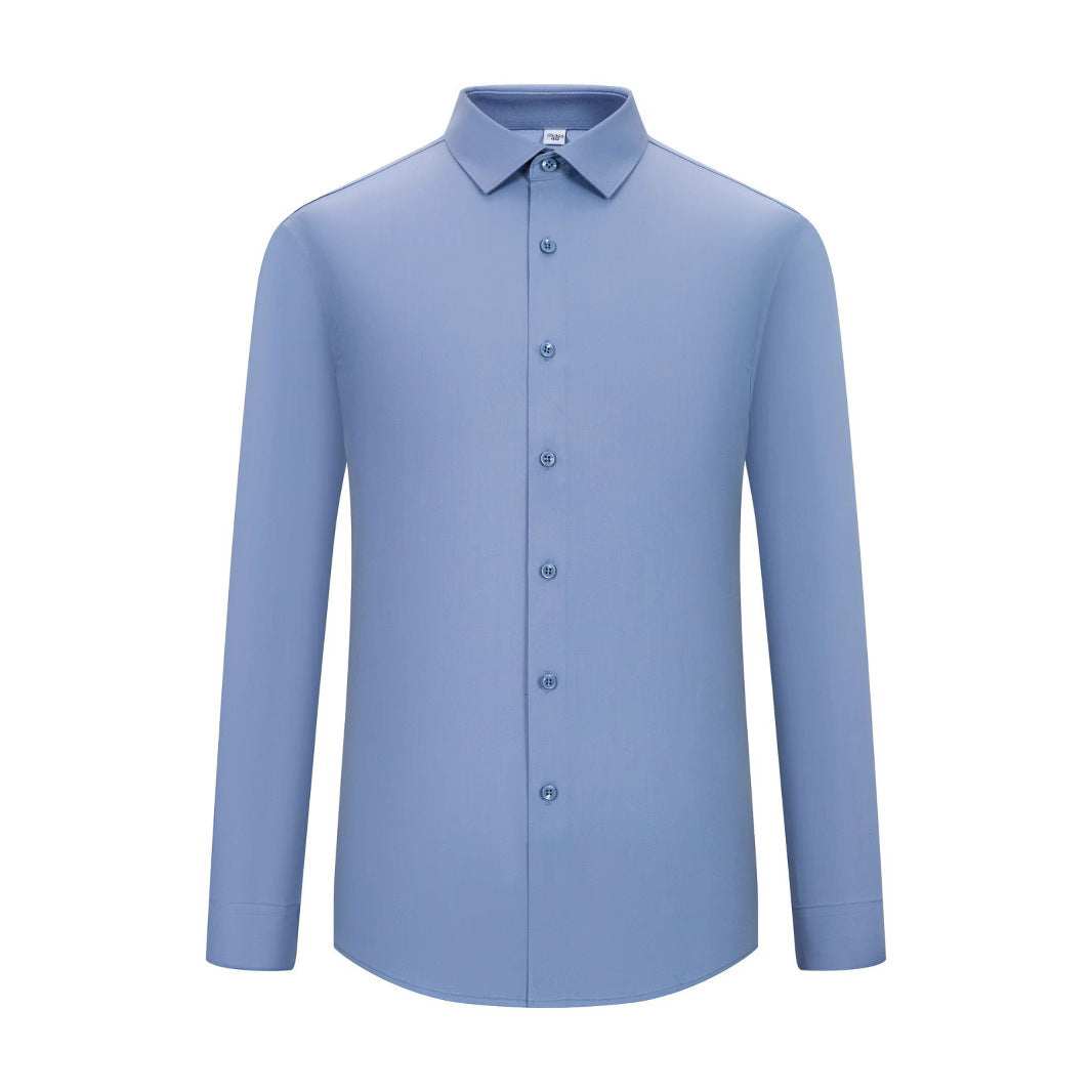 Three-proof Shirt Men's Long-sleeved Bamboo Fiber