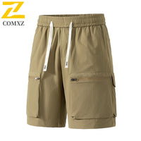 Summer Casual Shorts Men's Plus Size Elastic Waist Quick-dry Sports Shorts Jogger Fishing Cycling Multi-pocket Overalls Shorts