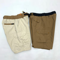 Men's Summer Wide-Leg Shorts American 3D Pockets Outdoor Quick-Dry Checkered Loose Fit Multi-Pocket Mid-Length Cargo Work Pants