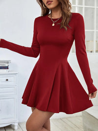 European And American Simple Pure Desire Red Dress