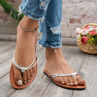 Large Size Flat Bottom Slippers Women's Flip-flops Casual Beach Sandals