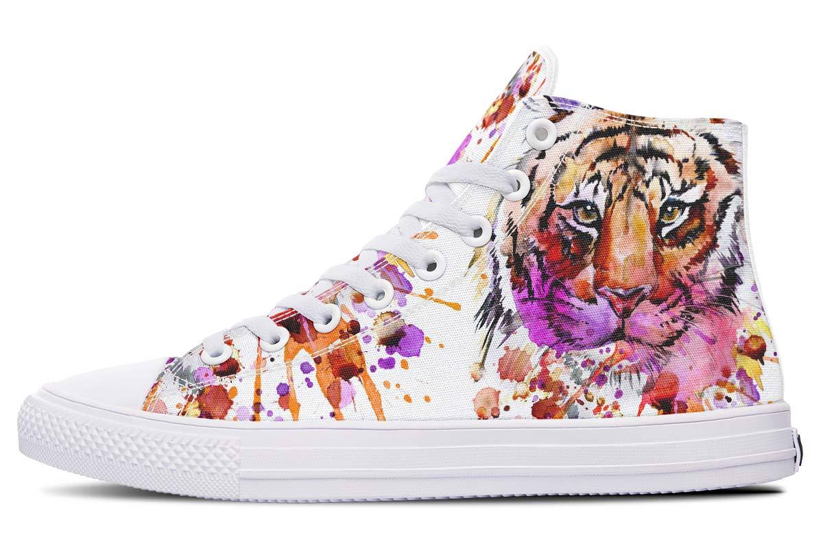 Printed Couple High-top Canvas Shoes