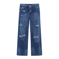 Women's Fashion Leisure Ripped Jeans