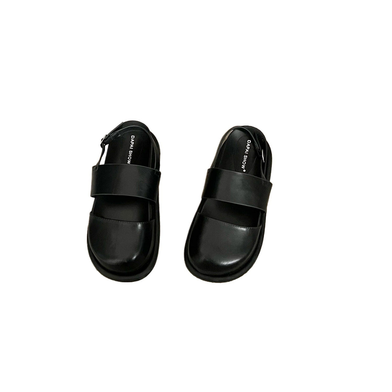 Retro Raise The Bottom One Strap Two-way Breathable Closed Toe Sandals