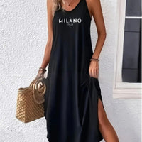 Fashion Women's Wear Solid Color Loose Vest Dress
