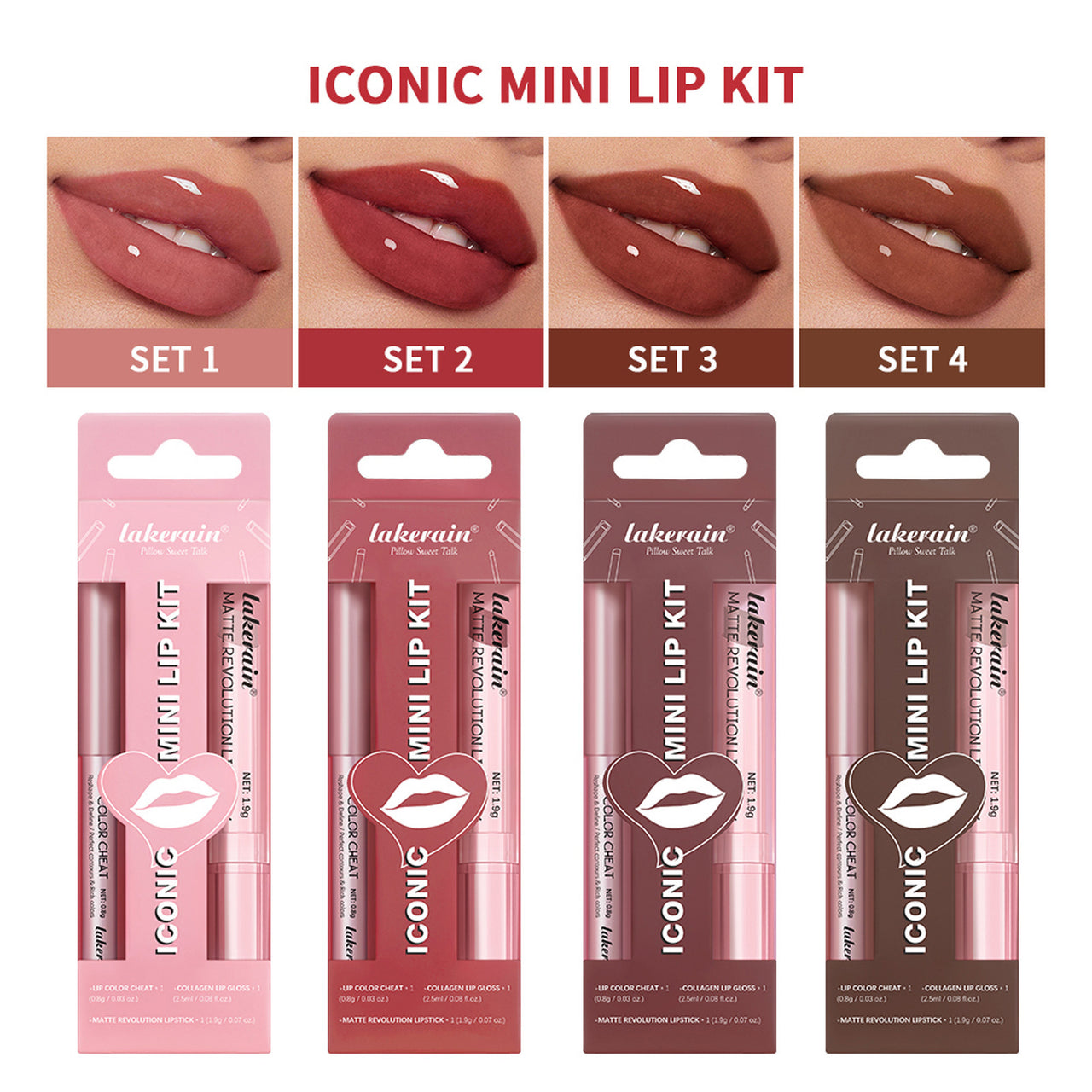 Three Lip Gloss Suit Lasting Waterproof Colorfast
