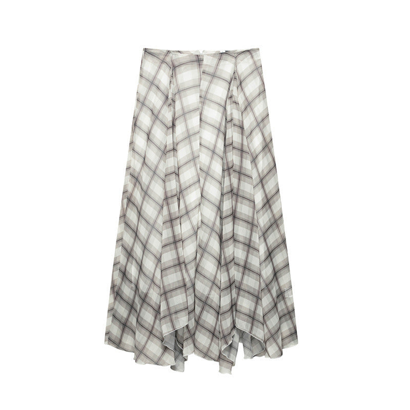 Spring And Summer European And American Style Snake Print Wide Hem Midi Skirt