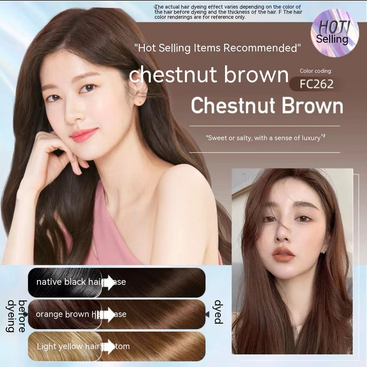Hair Dye Dark Brown Easy To Comb Color Female Bubble Plant Natural Non-stimulation