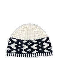 Diamond Color Matching Winter Warm Handmade Knitted Hat Children