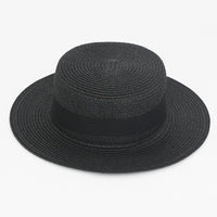 21 Color Square Buckle Dome Panama Lafite Flat Straw Hat