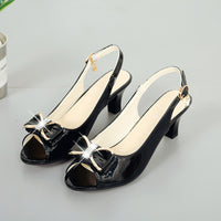 Women's Casual Peep Toe Plus Size Shoes With Buckle