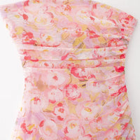 Net Slim Tube Top Dress Women