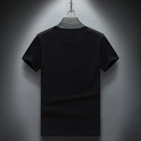 European Goods Round Neck Rhinestone Hot Fixed Short Sleeve T-shirt